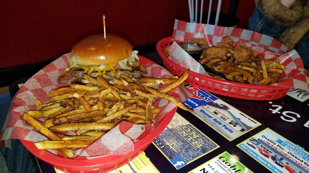 All American Reject Burger and Chicken Basket